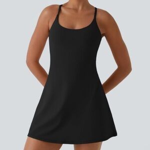 New Halara Softlyzero™ Plush Backless Active Dress Black Size Sm